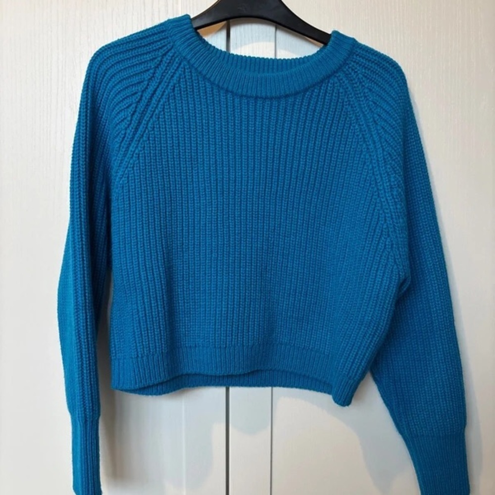 Zara Vibrant Blue Crew Neck Sweater